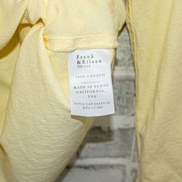 Frank & Eileen Tee Lab Button up HJ Shirt Yellow Cotton Size small - Picture 6 of 8